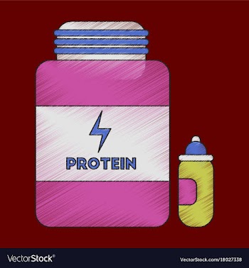 Flat shading style icon bank of protein vector image