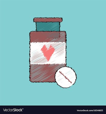 Flat shading style icon bank with pills vector image