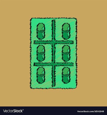 Flat shading style icon bank with pills vector image