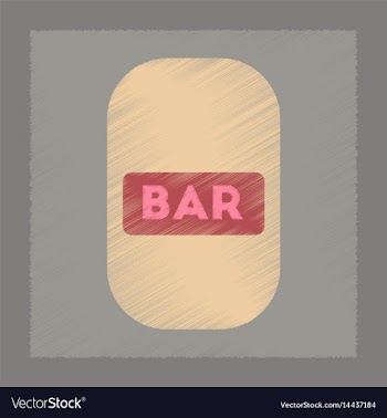Flat shading style icon bar sign vector image