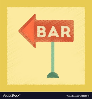 Flat shading style icon bar sign vector image