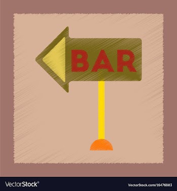 Flat shading style icon bar sign vector image