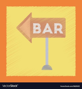 Flat shading style icon bar sign vector image