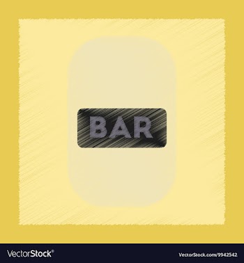 Flat shading style icon bar sign vector image