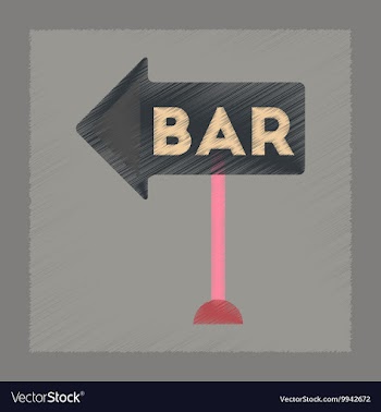 Flat shading style icon bar sign vector image