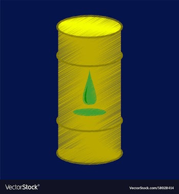 Flat shading style icon barrel of oil vector image