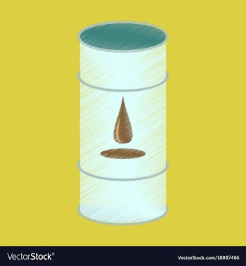 Flat shading style icon barrel of oil vector image