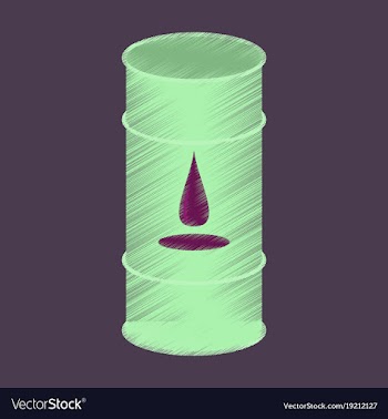 Flat shading style icon barrel of oil vector image