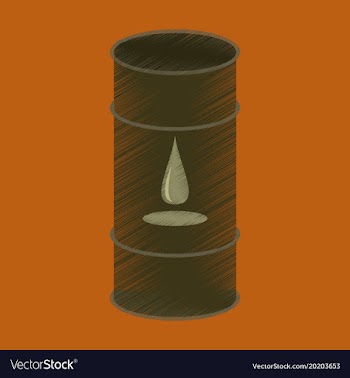 Flat shading style icon barrel of oil vector image