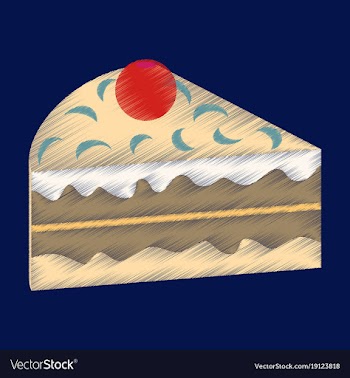 Flat shading style icon berry cake vector image