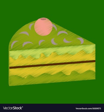 Flat shading style icon berry cake vector image