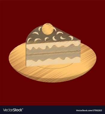 Flat shading style icon berry pie on a plate vector image