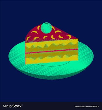 Flat shading style icon berry pie on a plate vector image