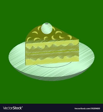 Flat shading style icon berry pie on a plate vector image