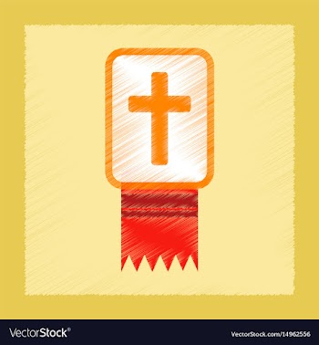 Flat shading style icon bible book vector image
