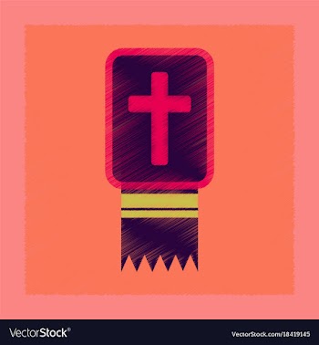 Flat shading style icon bible book vector image