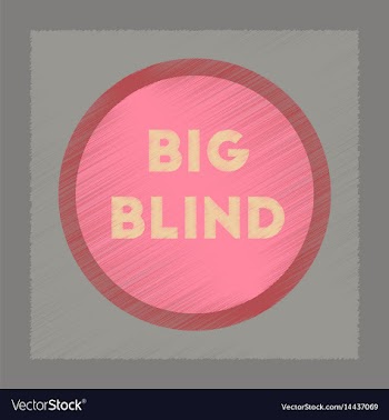 Flat shading style icon big blind vector image
