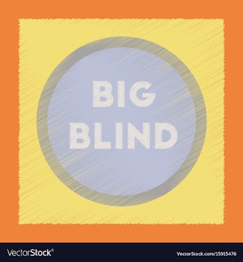 Flat shading style icon big blind vector image