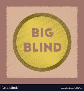 Flat shading style icon big blind vector image