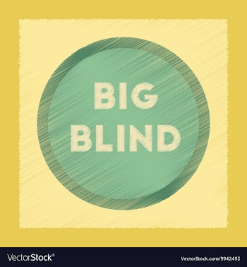 Flat shading style icon big blind vector image