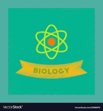 Flat shading style icon biology molecule vector image