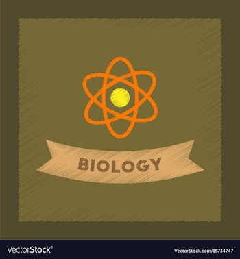 Flat shading style icon biology molecule vector image