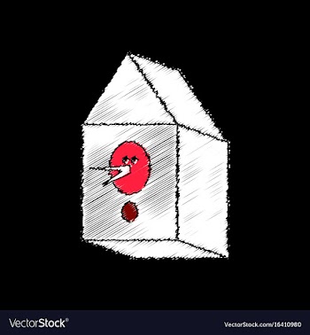 Flat shading style icon bird house vector image