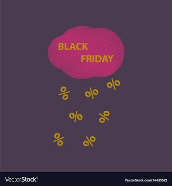 Flat shading style icon black friday discounts vector image