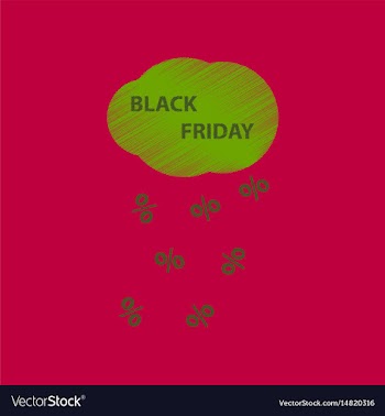 Flat shading style icon black friday discounts vector image