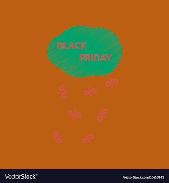 Flat shading style icon black friday discounts vector image
