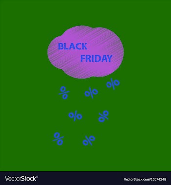 Flat shading style icon black friday discounts vector image