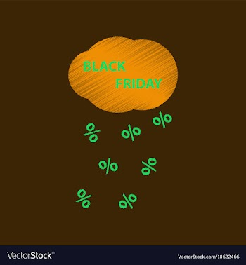 Flat shading style icon black friday discounts vector image