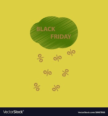 Flat shading style icon black friday discounts vector image