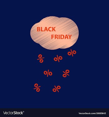 Flat shading style icon black friday discounts vector image