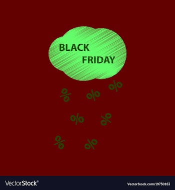 Flat shading style icon black friday discounts vector image