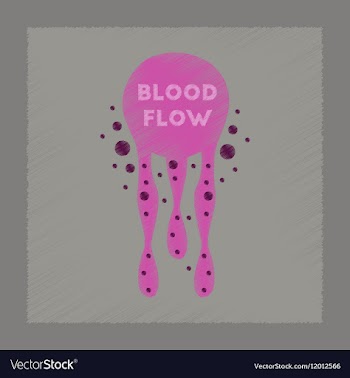 Flat shading style icon blood flow vector image