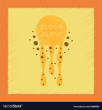 Flat shading style icon blood flow vector image