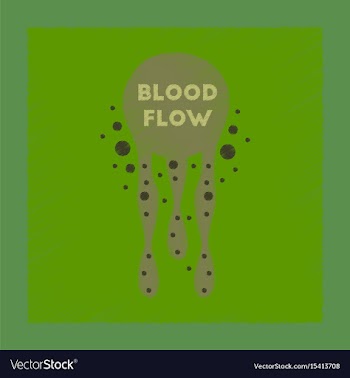 Flat shading style icon blood flow vector image