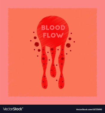 Flat shading style icon blood flow vector image