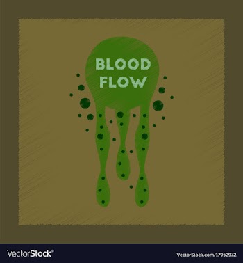 Flat shading style icon blood flow vector image