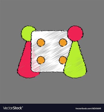 Flat shading style icon board game and dice vector image