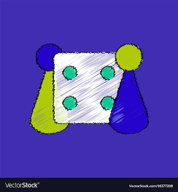 Flat shading style icon board game and dice vector image
