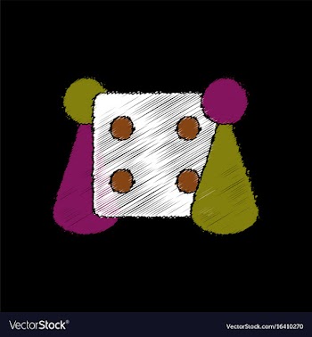Flat shading style icon board game and dice vector image