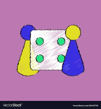 Flat shading style icon board game and dice vector image