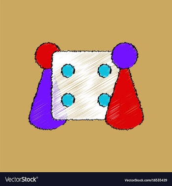 Flat shading style icon board game and dice vector image