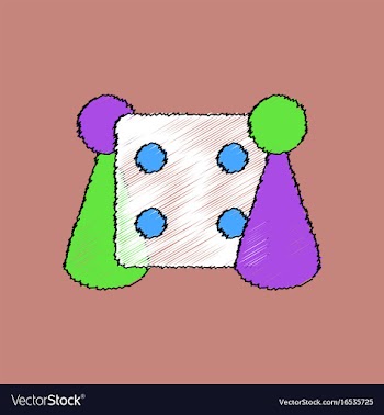 Flat shading style icon board game and dice vector image