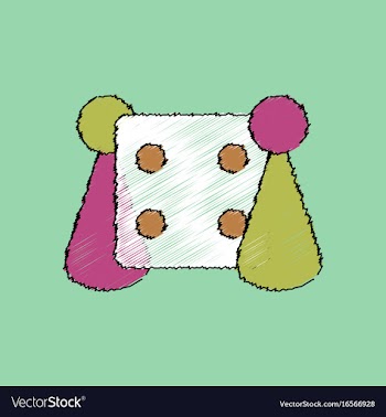 Flat shading style icon board game and dice vector image