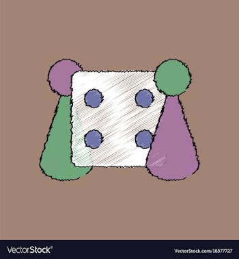 Flat shading style icon board game and dice vector image