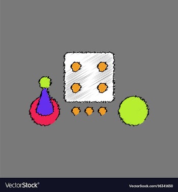 Flat shading style icon board game piece dice vector image
