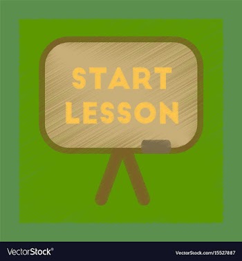 Flat shading style icon board start lesson vector image